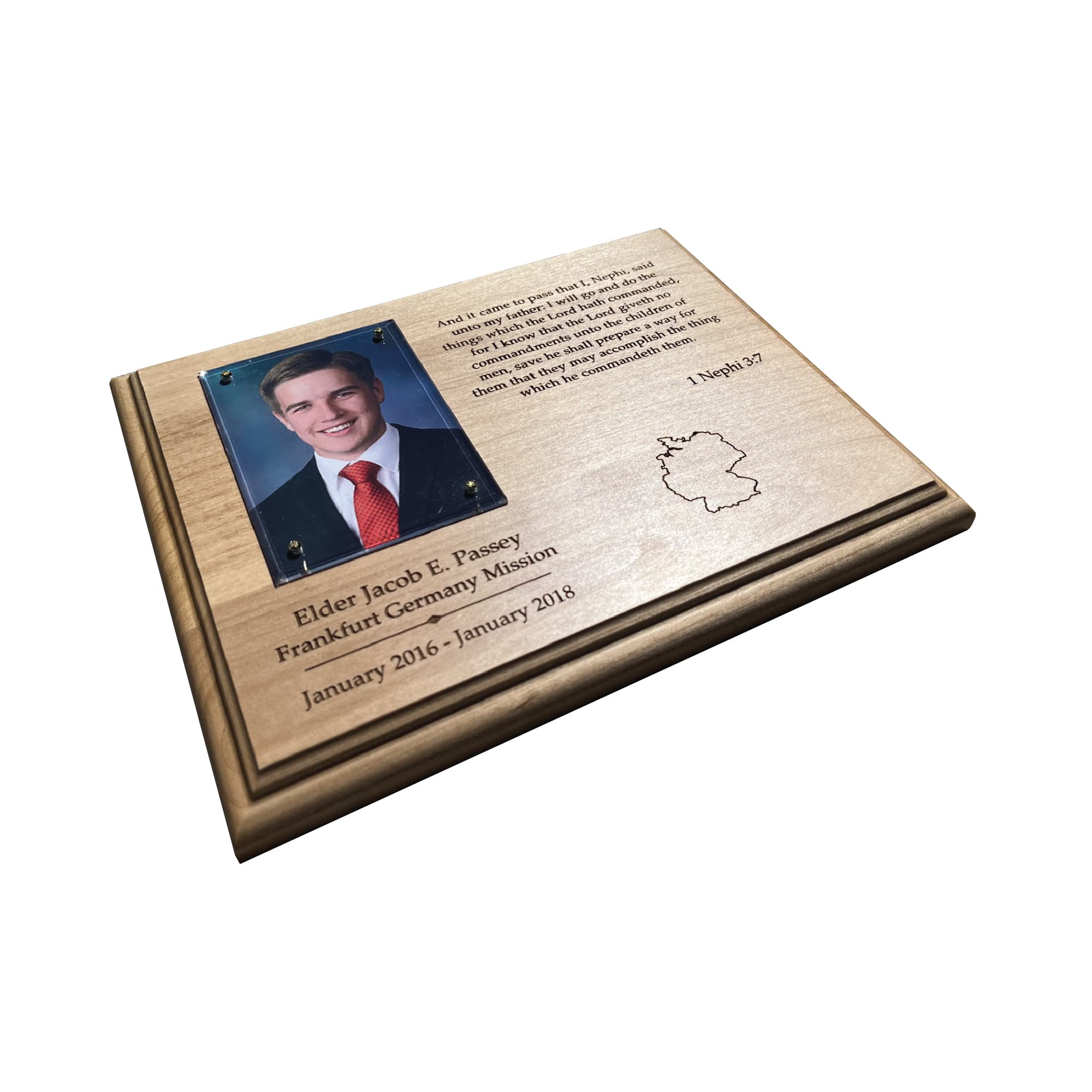 Wood Engraved Missionary Plaque - thumbnail 2
