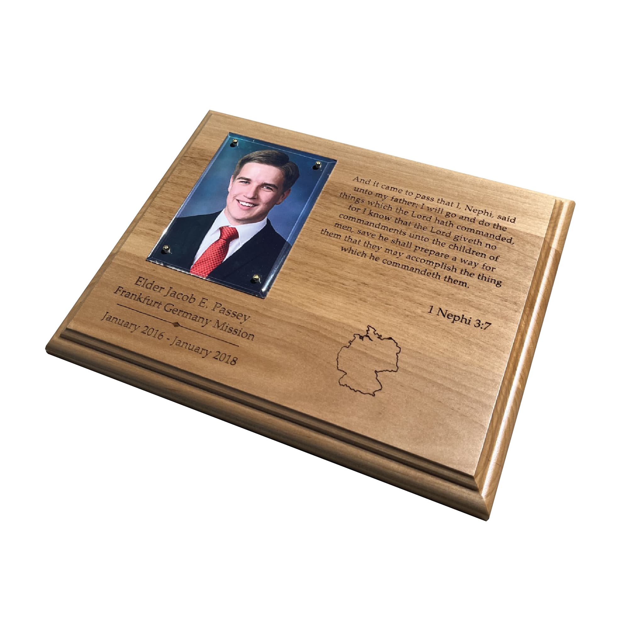 Wood Engraved Missionary Plaque - thumbnail 3