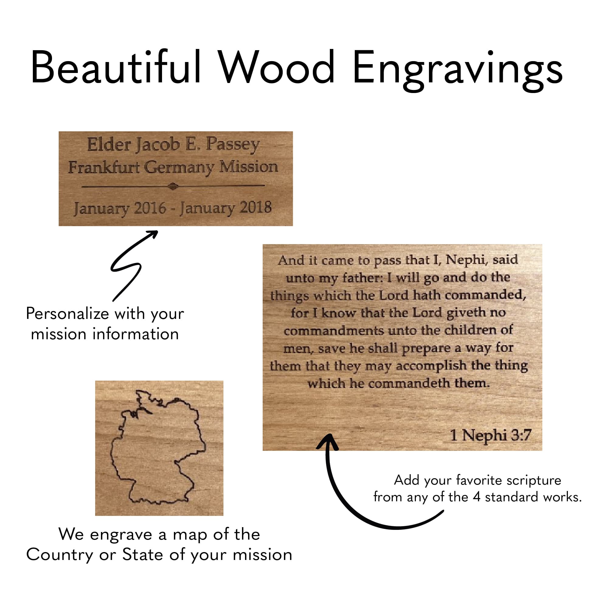 Wood Engraved Missionary Plaque - thumbnail 5