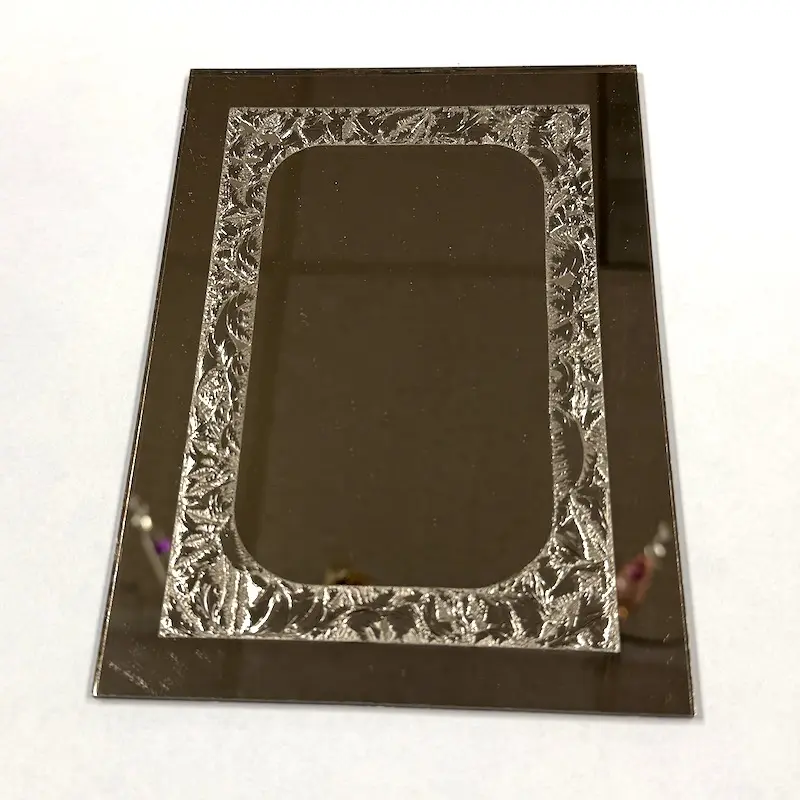 M572 -Bronze Mirror 5″ x 7″ Rectangle with Center Rectangle