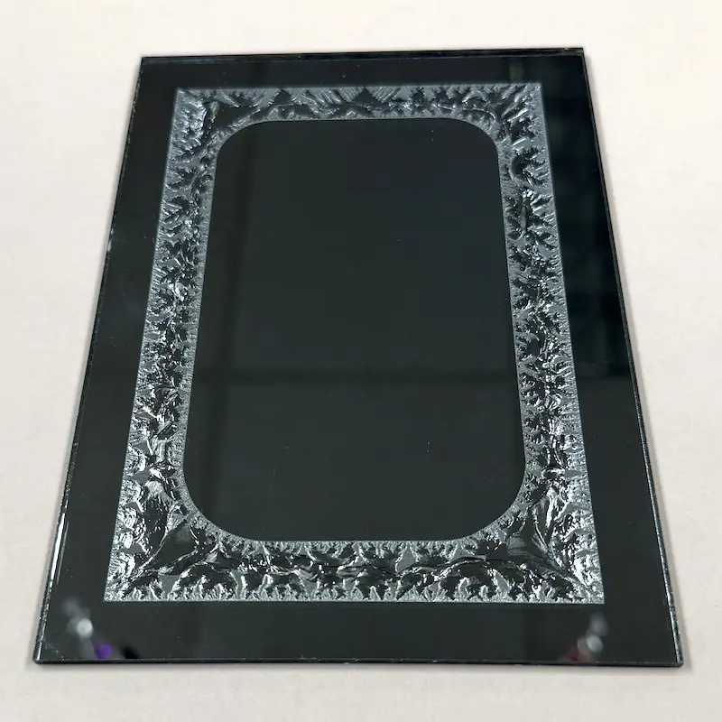 M573 Blue Mirror 5″ x 7″ Rectangle with Center Rectangle