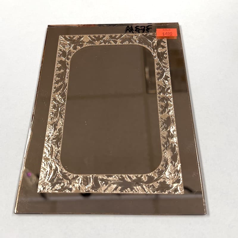 M790 Peach Mirror 7″ x 9″ Rectangle with Center Rectangle