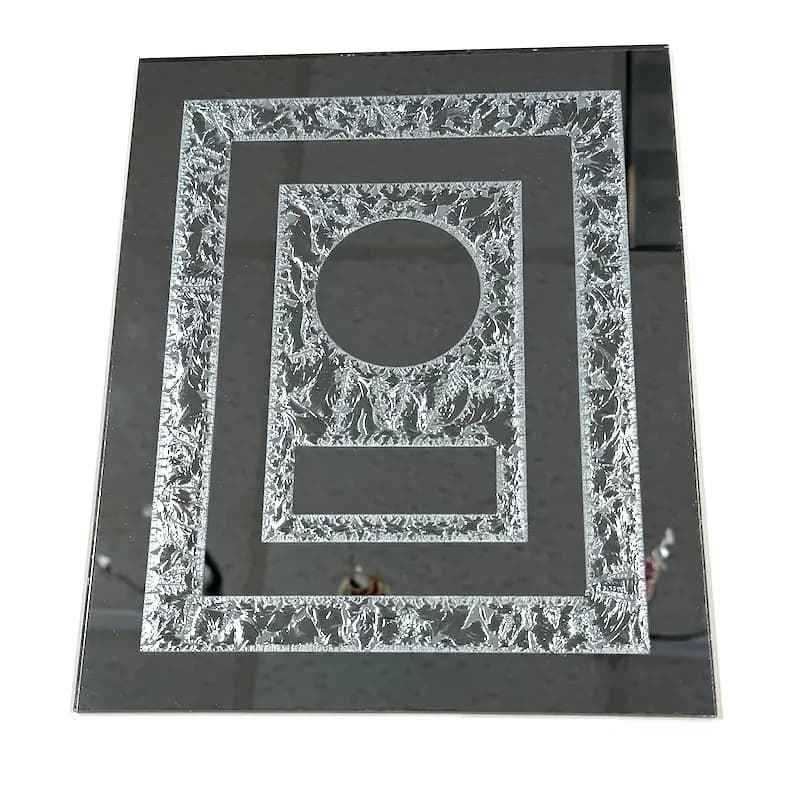 M8109 – Blue Mirror 8″ x 10″ Rectangle with Center Circle/Square