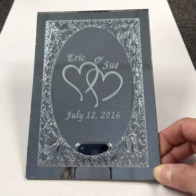 M9123 – Bronze Mirror 9″ x 12″ Rectangle with Clear Center Oval/Rectangle - thumbnail 4