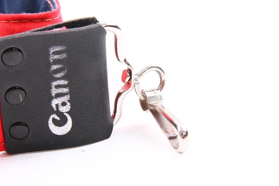 Vintage Canon Retro Red &amp; Navy Blue Camera Neck Strap - thumbnail 2