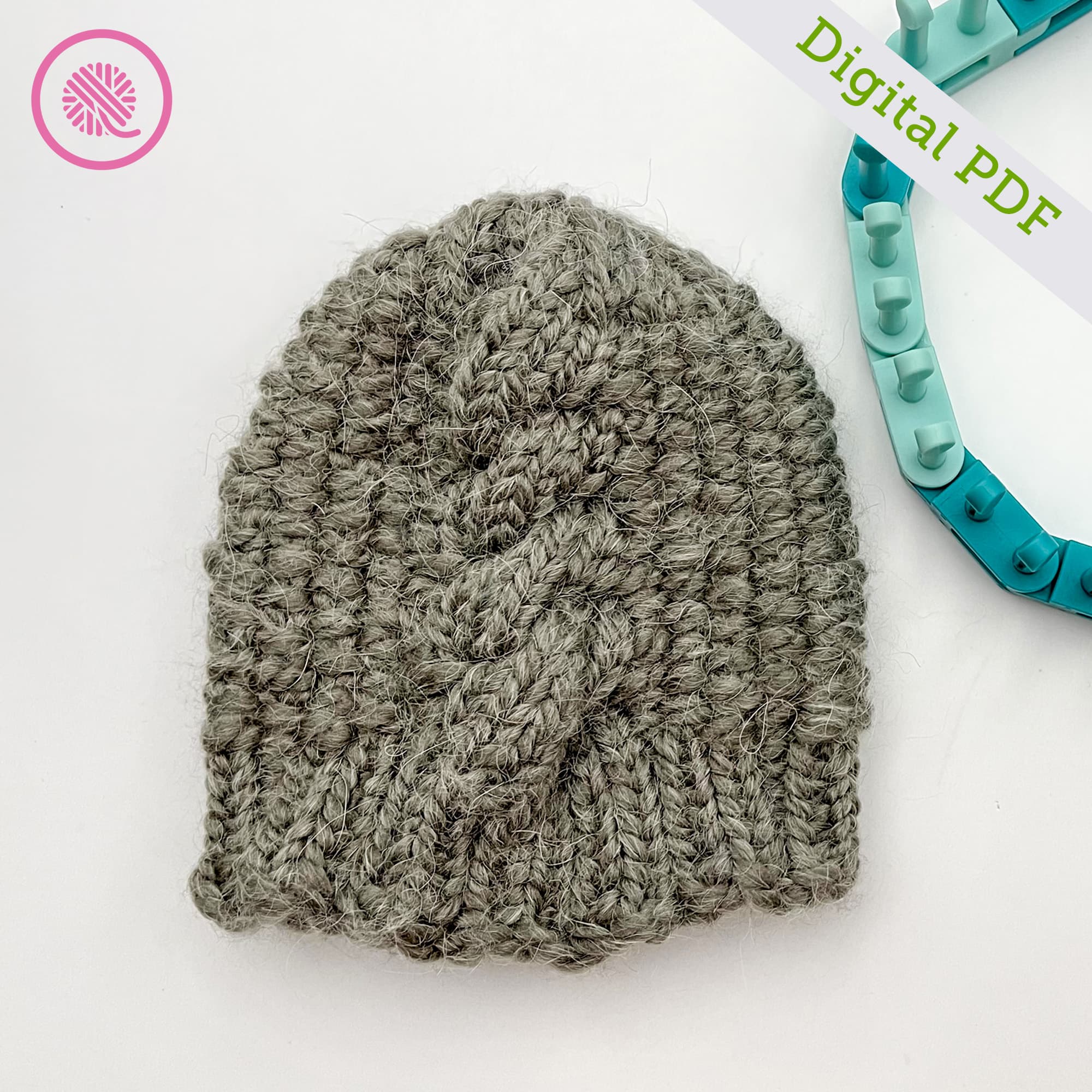 PDF: Loom Knit Cabled Linen Hat - thumbnail 2