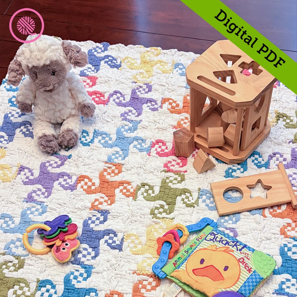 PDF: Woven Pinwheel Baby Playmat Pattern