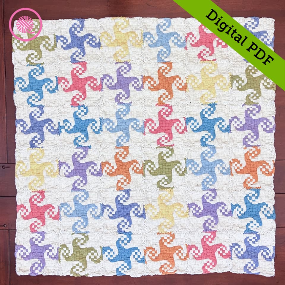 PDF: Woven Pinwheel Baby Playmat Pattern - thumbnail 2