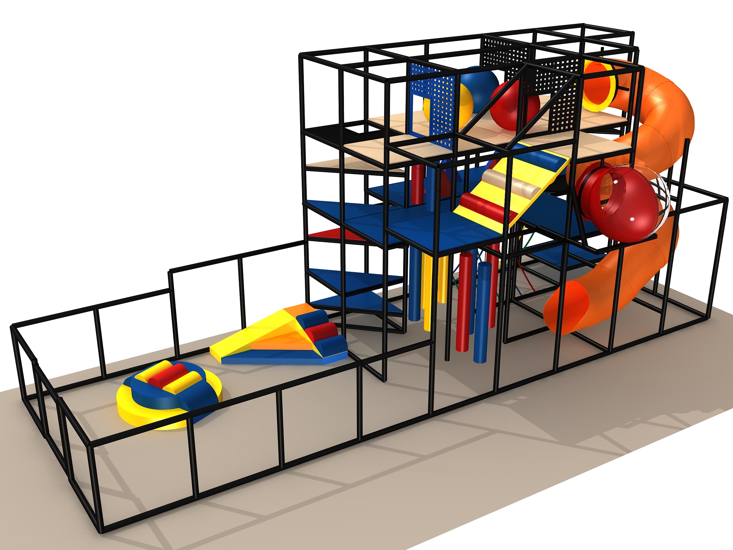 Indoor Playground GPS1345 – 15 ft. H x 12 ft. W x 36 ft.