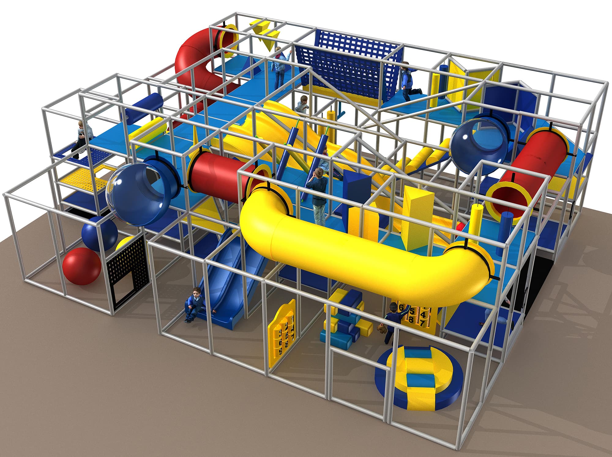 Indoor Playground GPS1384 – 15 ft. H x 36 ft. W x 28 ft.