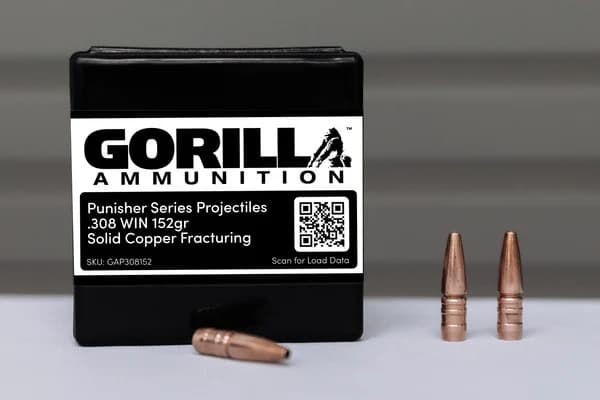 Gorilla 308 Win 152gr Solid Copper Fracturing Projectiles (Qty of 50) **NOT LOADED – PROJECTILES ONLY**