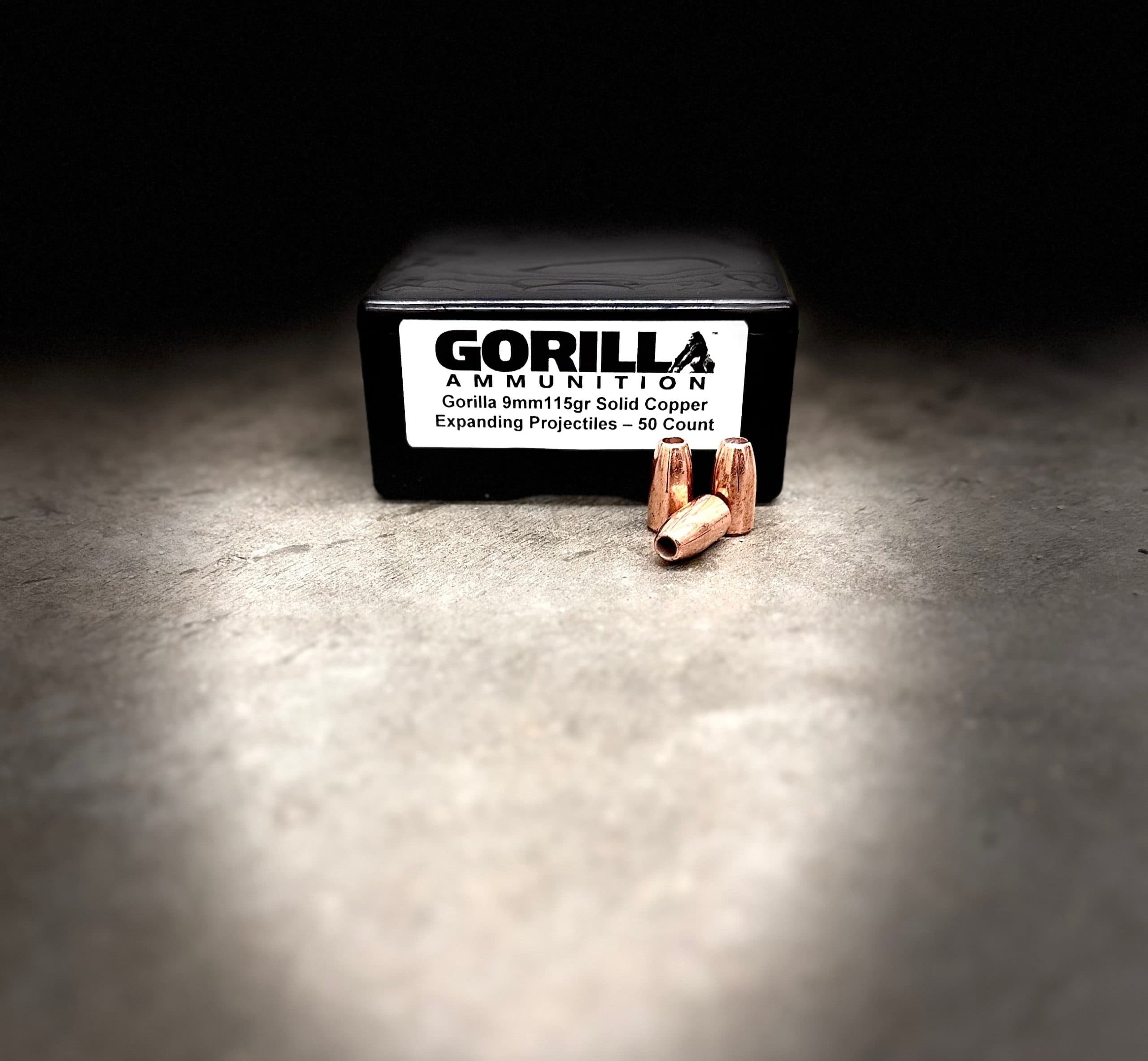 Gorilla Silverback 9MM 115gr Solid Copper Expanding Projectiles (Qty of 50) **NOT LOADED – PROJECTILES ONLY**