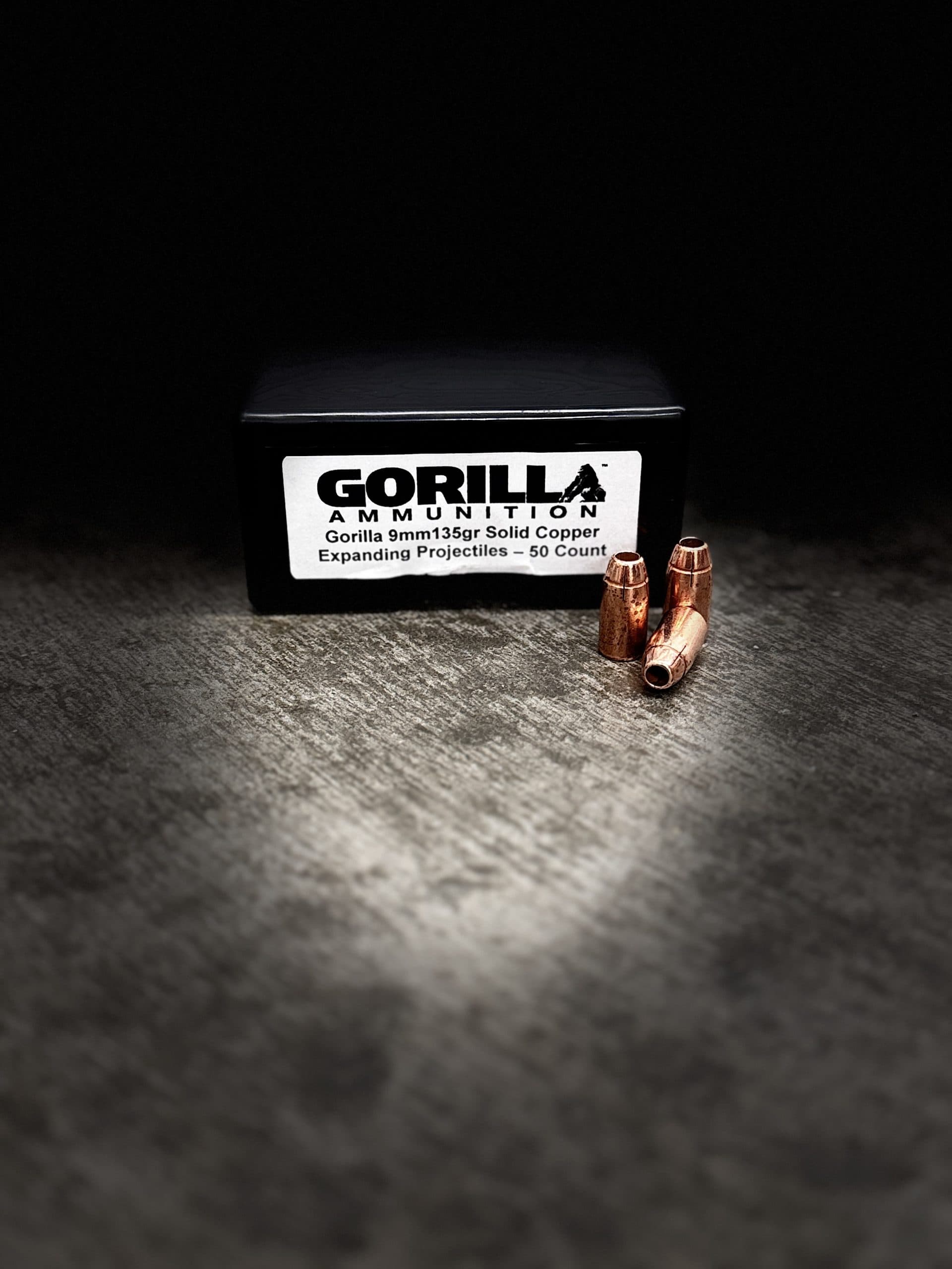Gorilla Silverback 9MM 135gr Solid Copper Subsonic Expanding Projectiles (Qty of 50) **NOT LOADED – PROJECTILES ONLY**