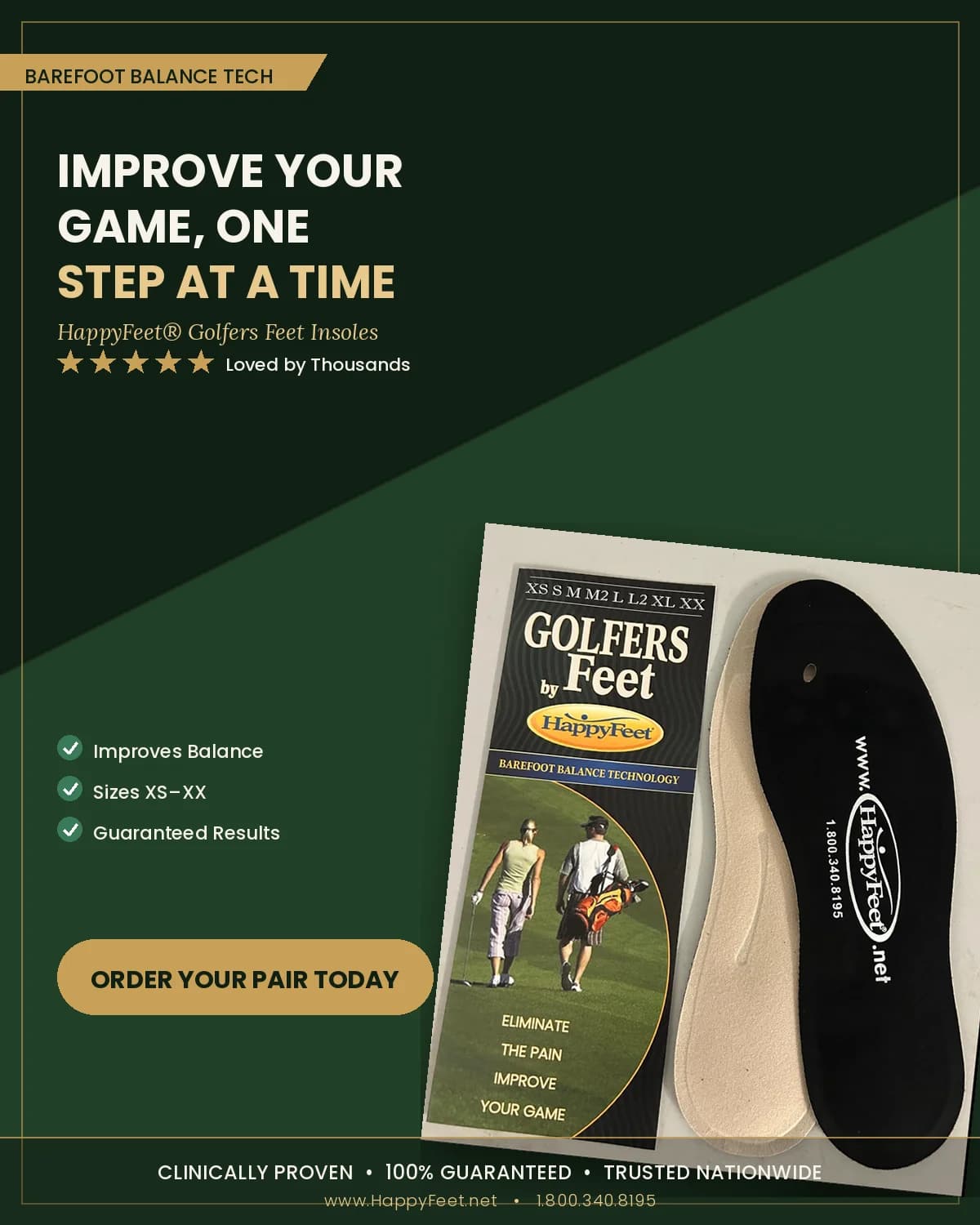 Happy Feet’s Golfers Feet Insoles - thumbnail 3