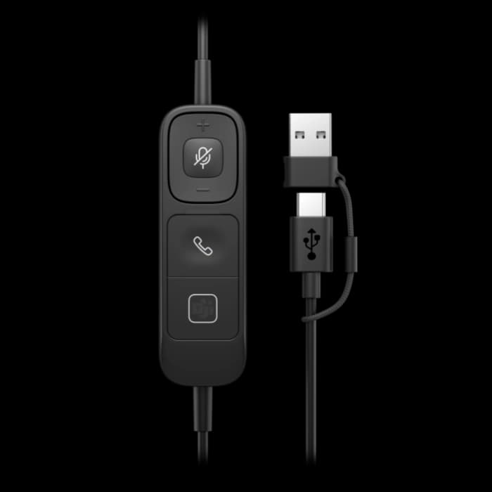 HP Poly Mission 425 USB Stereo Headset (Leatherette Cushions) - thumbnail 6
