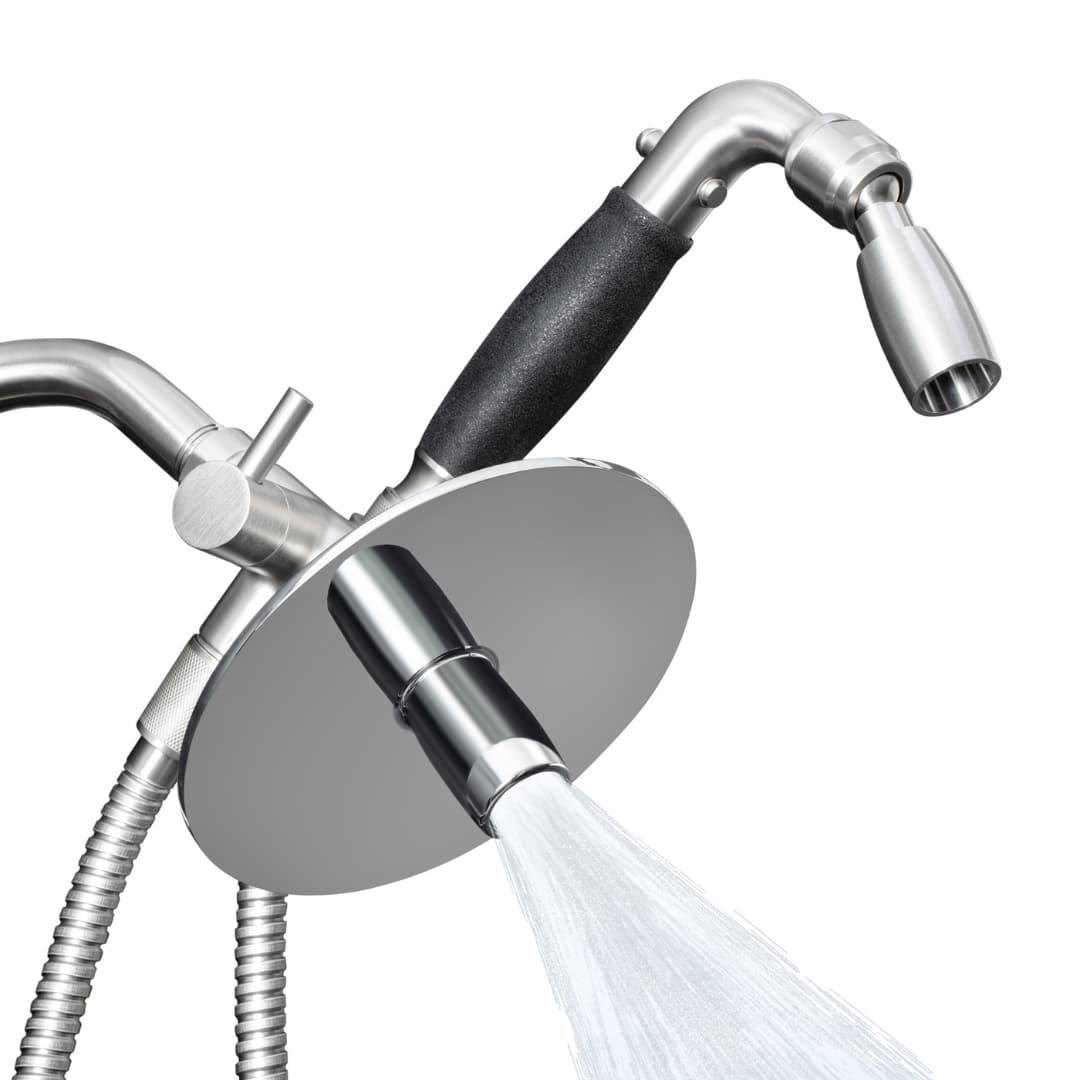 STEELHEAD® 3-Way Combo Kit – Handheld with Reflections™ Shower Head – Forever™ Rubber Grip – with Trickle Valve