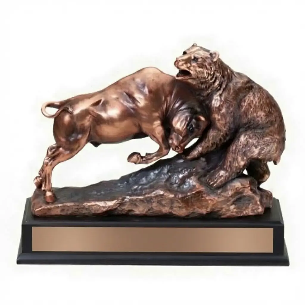Bull Gores Bear Statue - thumbnail 3