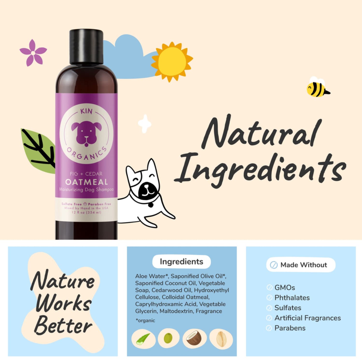 Kin+Kind Fig & Cedar Dog Shampoo - thumbnail 4
