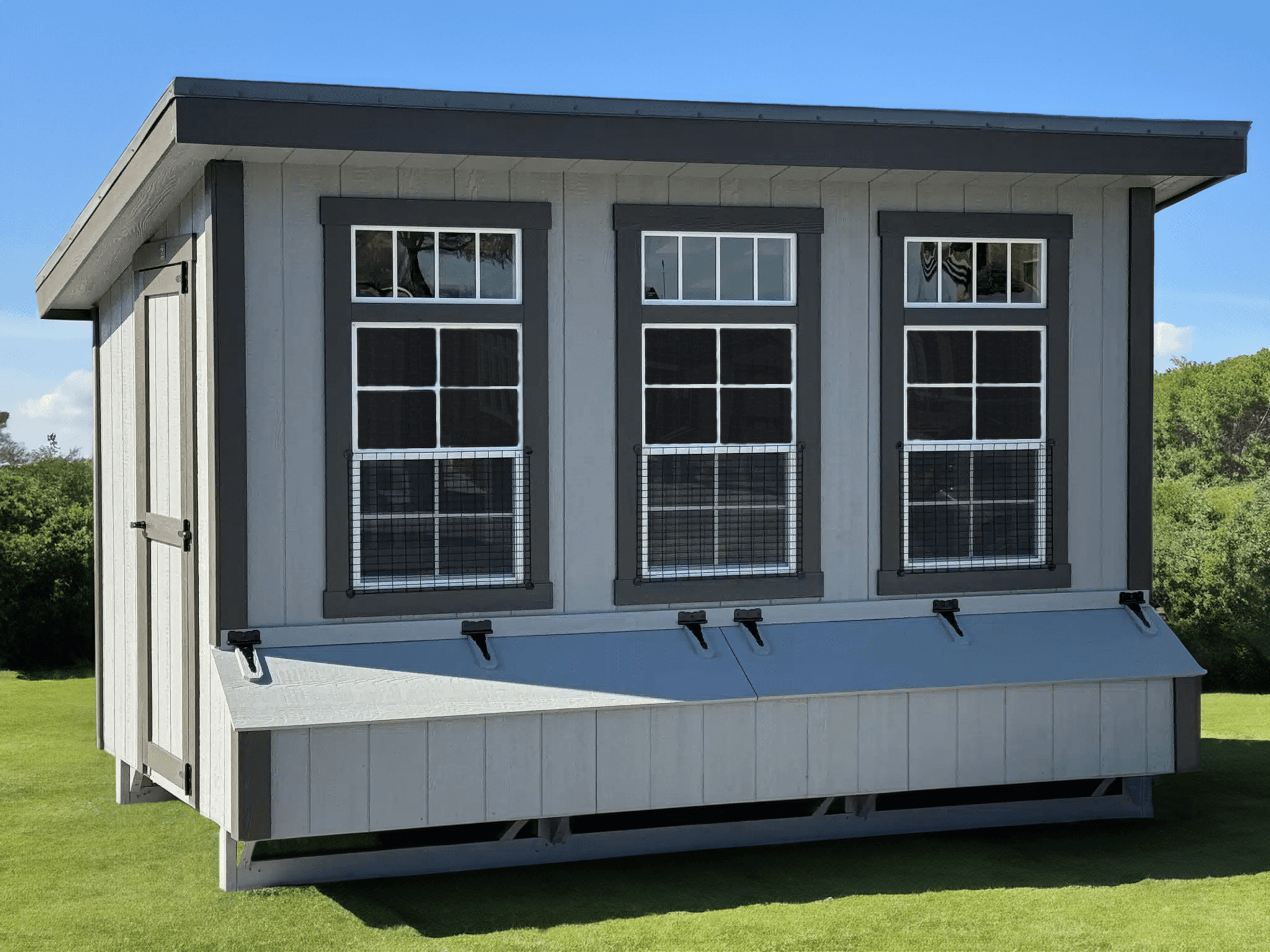 7×12 Lean-to Coop – Charcoal Metal