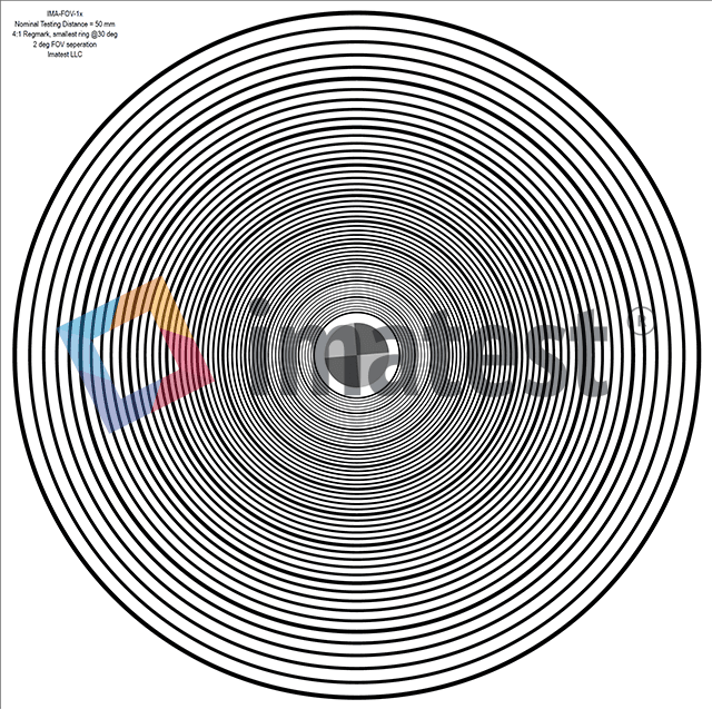 Field of View Concentric Rings Target (ISO-8600-3 variant)