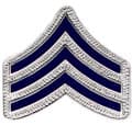COLLAR DEVICE – Sergeant Chevron – Blue Enamel<BR />(Sold per pair)