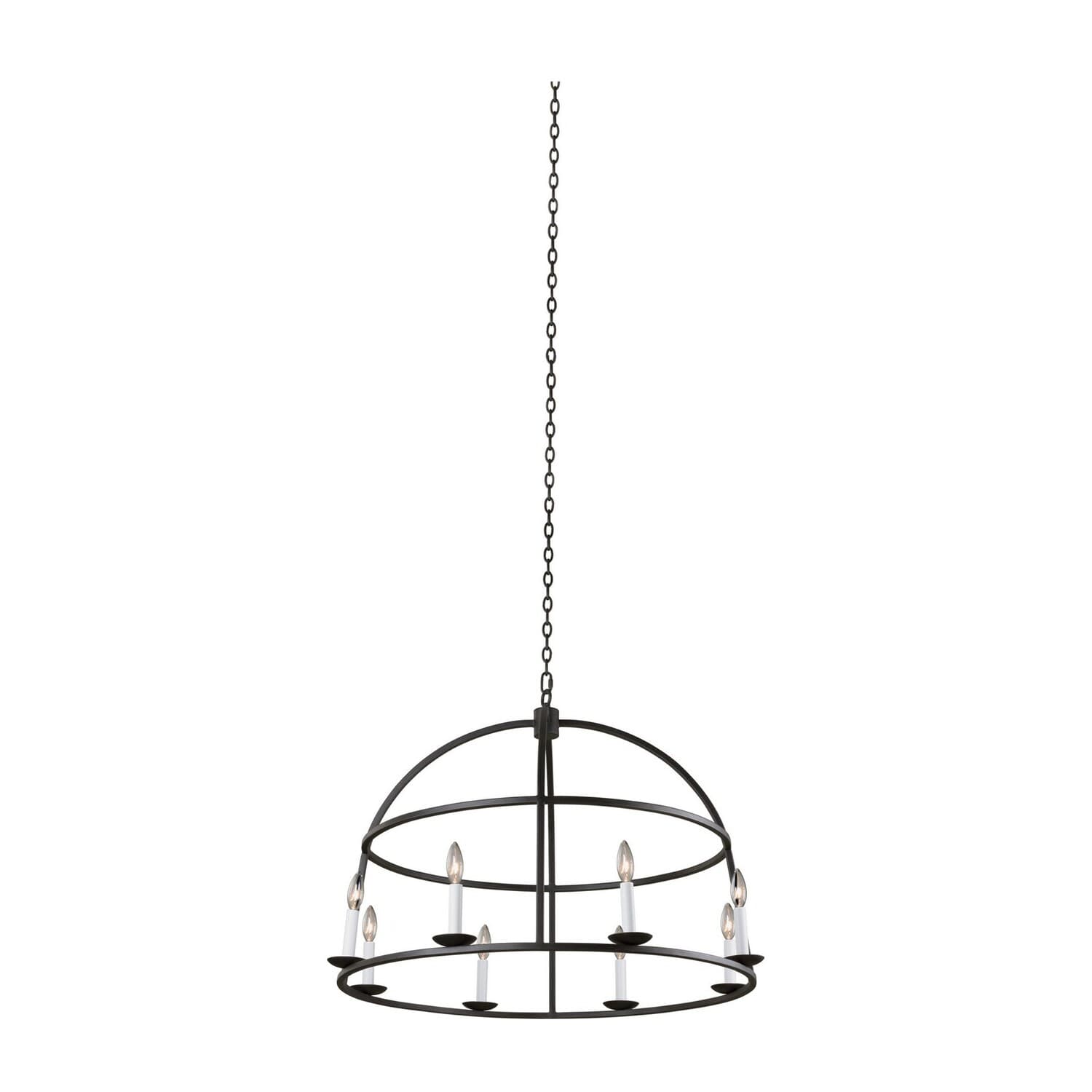 Wickenburg 8 LT Black Iron Chandelier Kalco