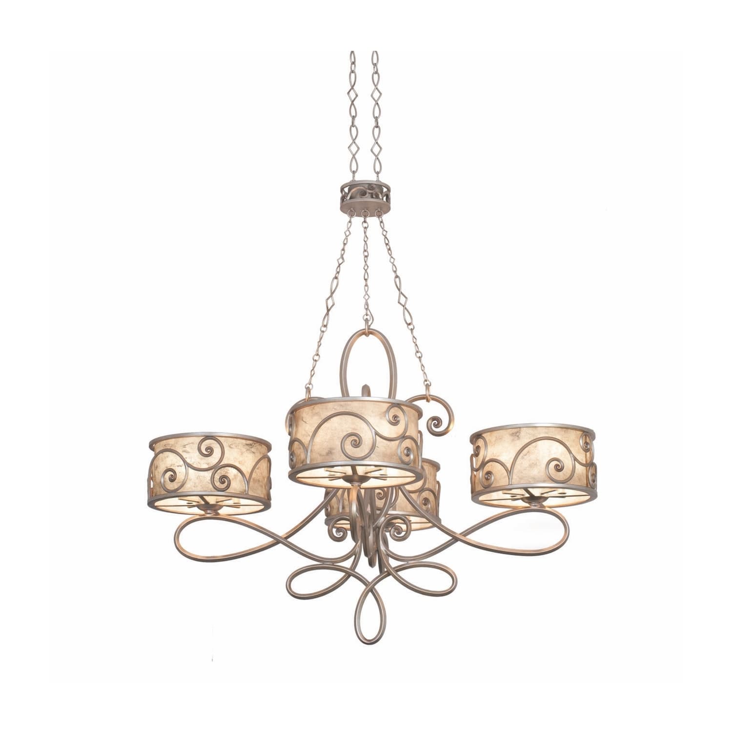 Windsor 20 LT Aged Silver Chandelier Kalco