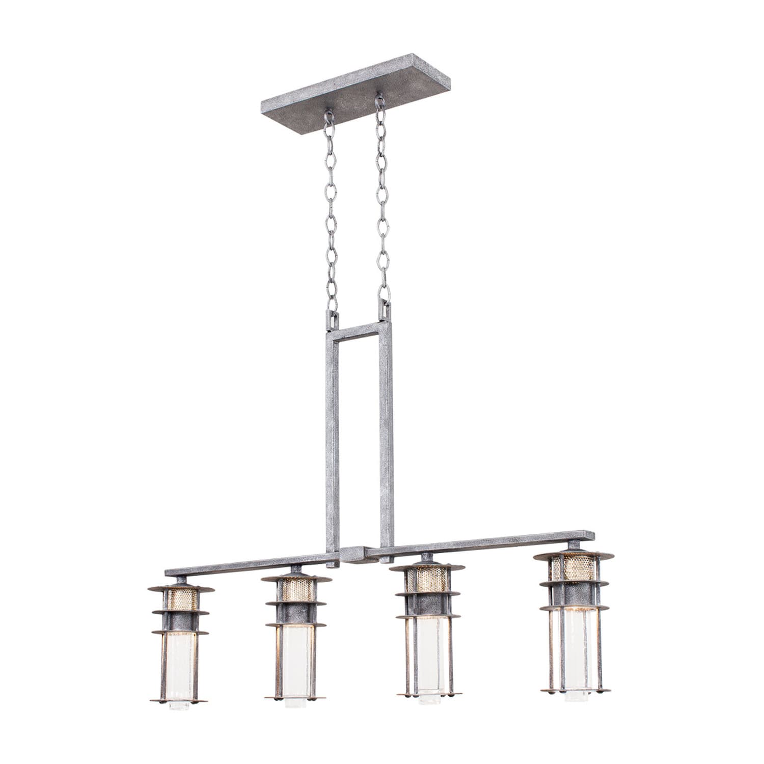 Anchorage 4 LT Rugged Iron Linear Pendant Kalco