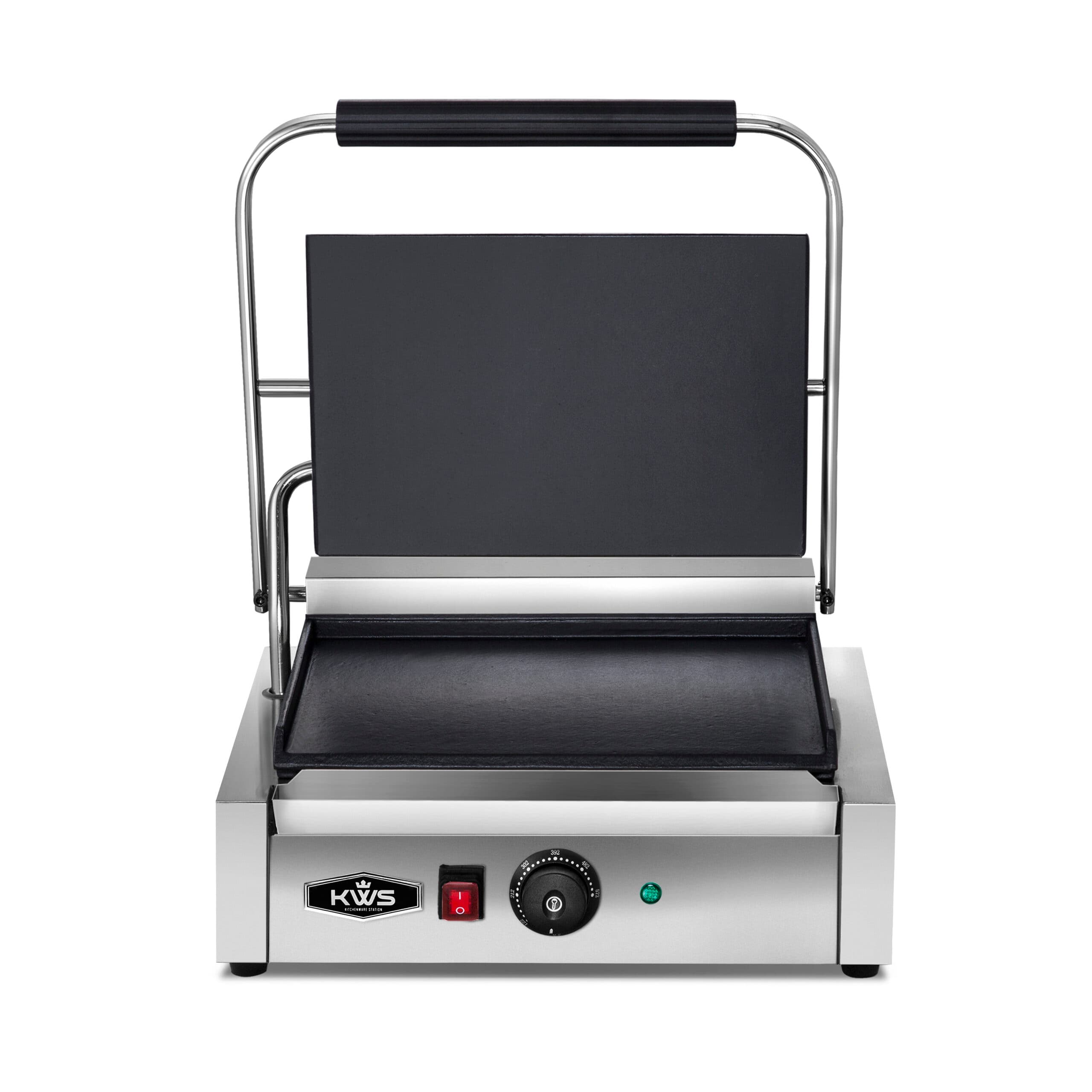 FM-17 Electric Panini Press Maker with Smooth Plates – 13.5″ x 9.25″ Cooking Surface