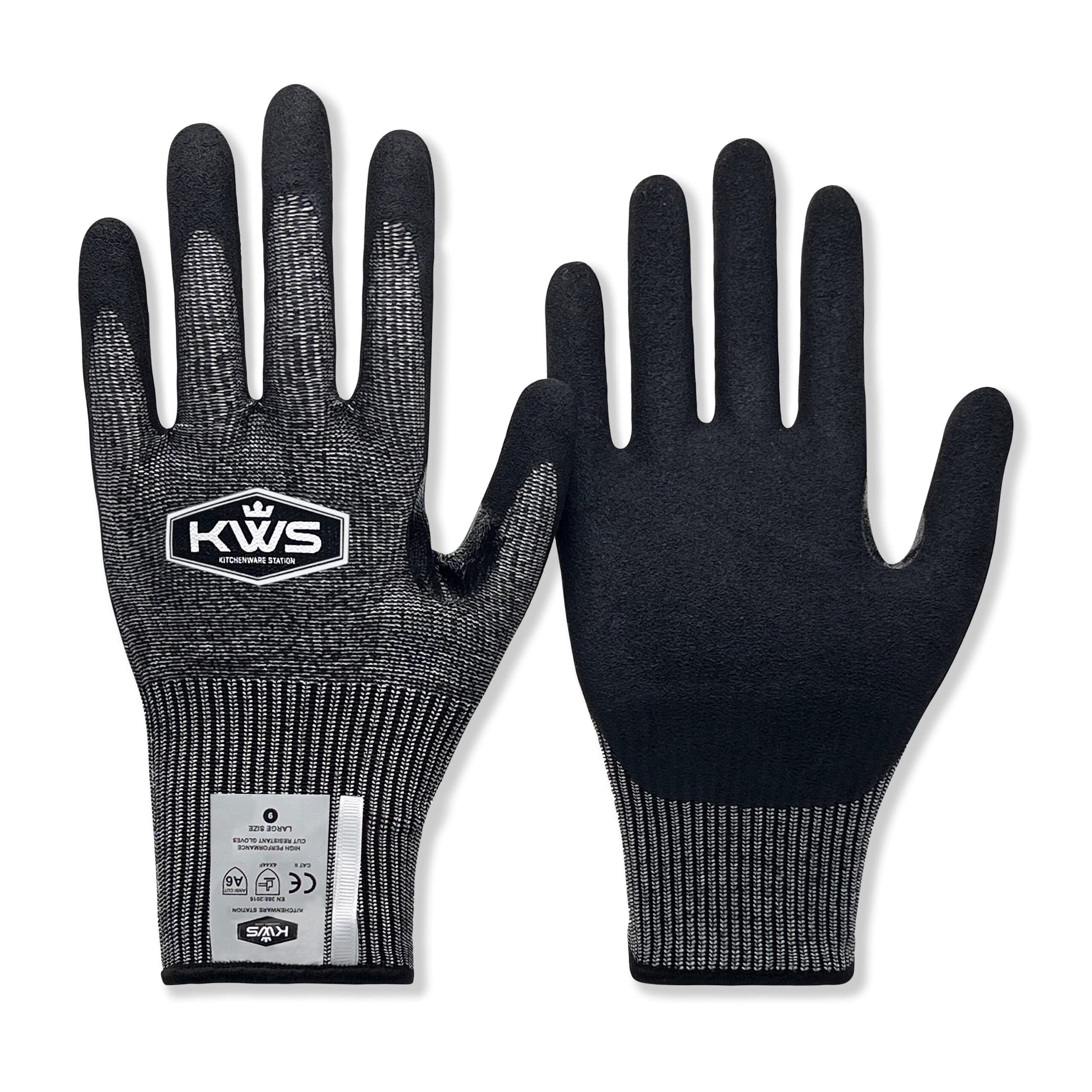 Premium Coated Cut Resistant Gloves, ANSI Level 6 Protection, Sandy Nitrile Grip, Reinforced Durability, Touch Screen (Please Specify Gloves Size in Checkout Under Notes. A Random Size will be Sent If Not Specified)