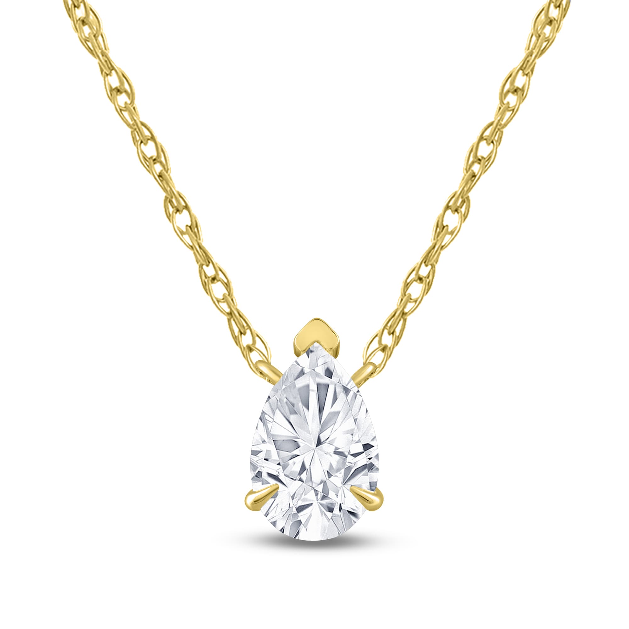 Floating Lab Diamond Solitaire Necklace with Sterling Silver chain - thumbnail 7