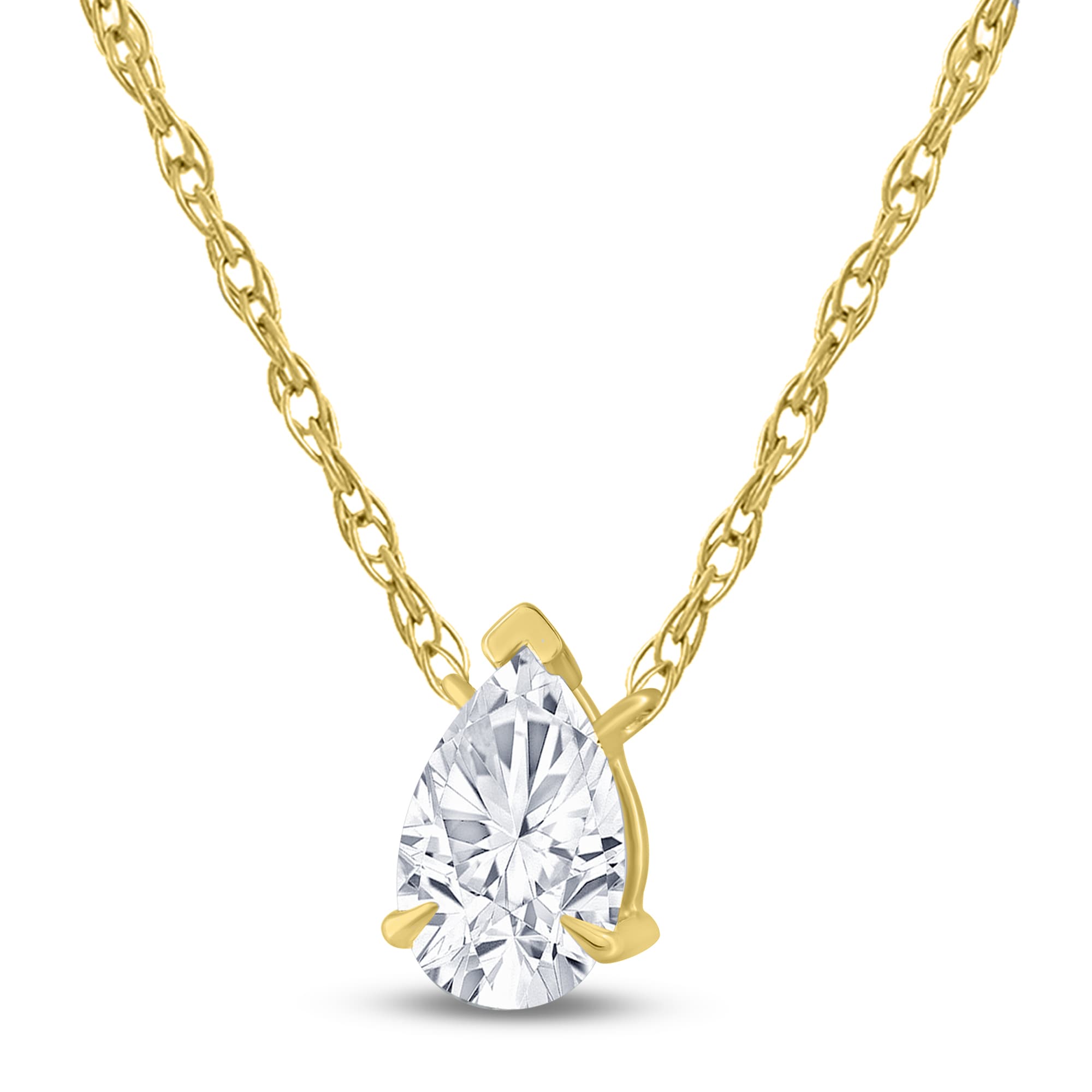 Floating Lab Diamond Solitaire Necklace with Sterling Silver chain - thumbnail 8