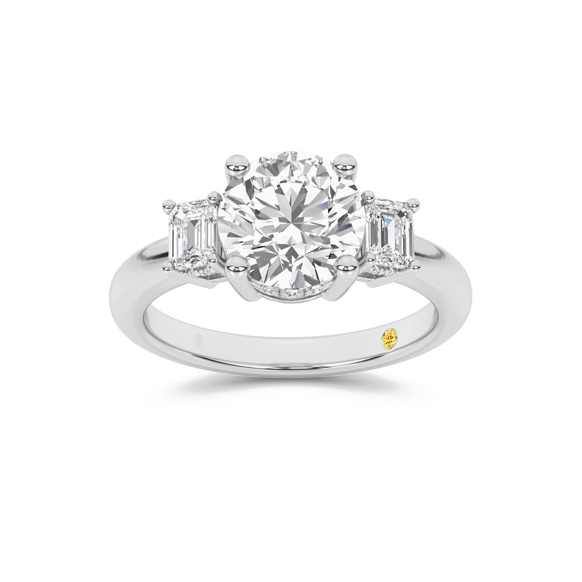 Fez Lab Grown Hidden Halo Diamond Engagement Ring