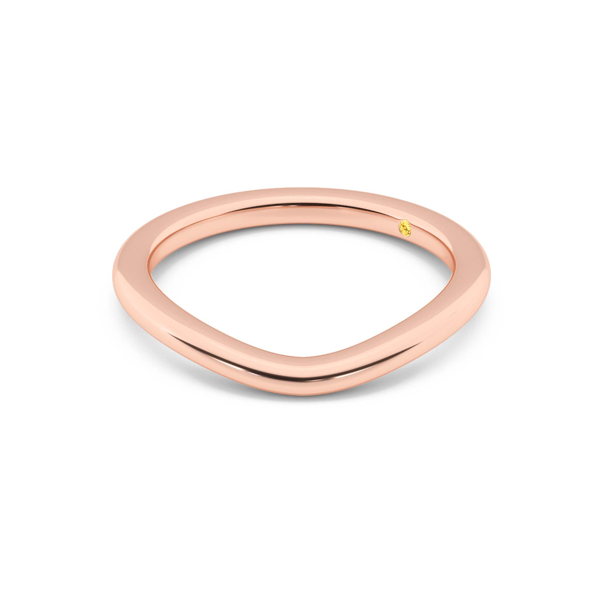 Zola Solid Gold Contour Band - thumbnail 10