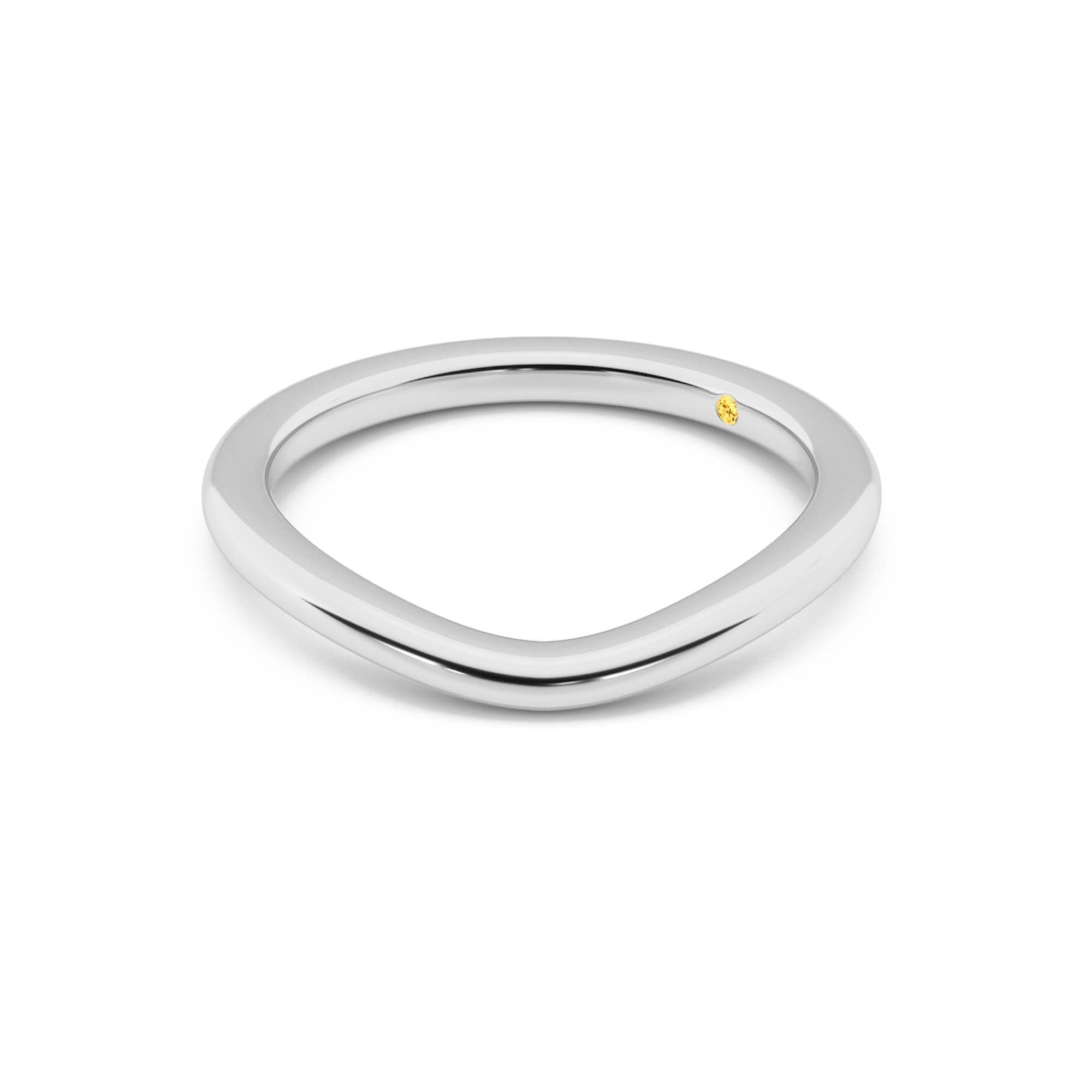 Zola Solid Gold Contour Band - thumbnail 4
