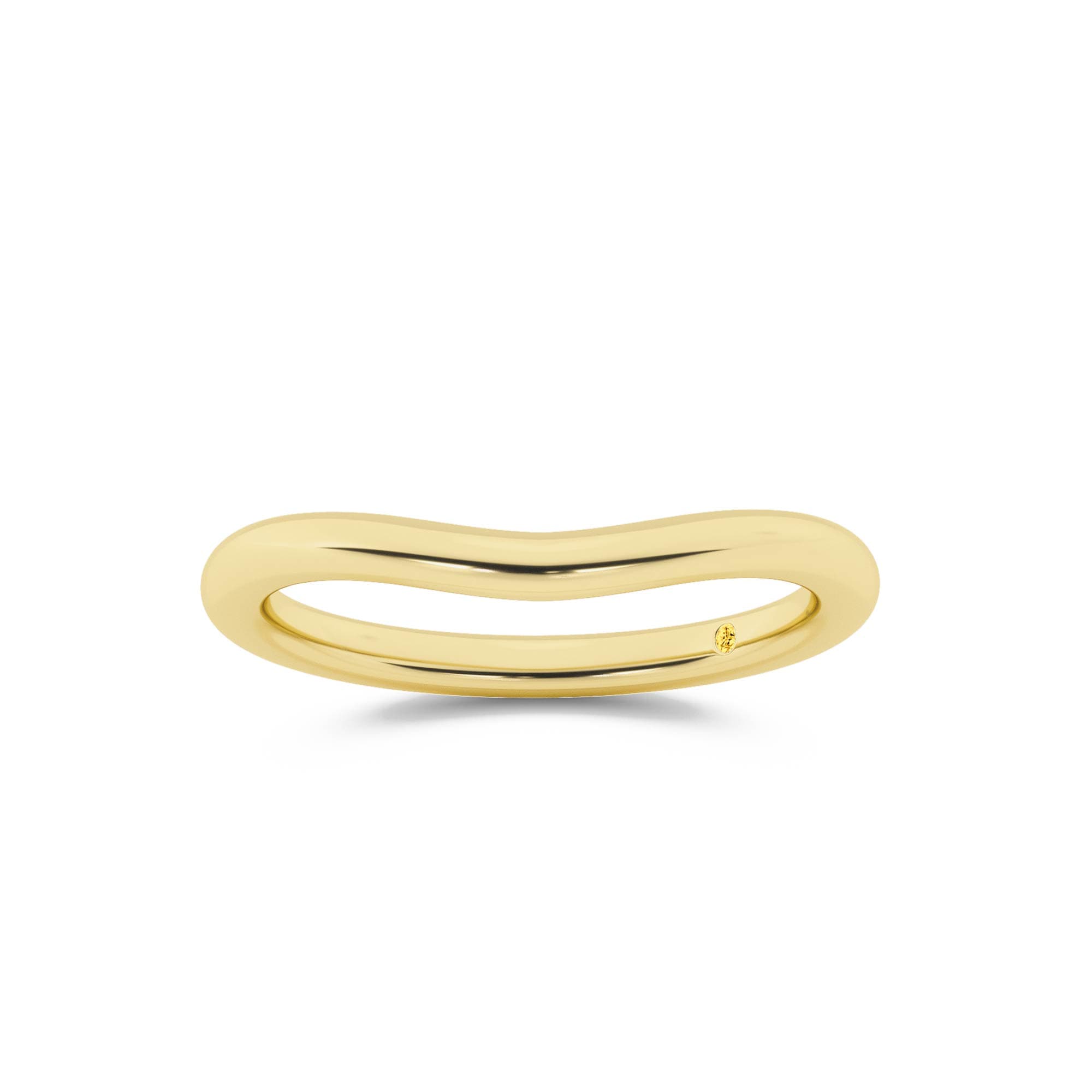 Zola Solid Gold Contour Band - thumbnail 5