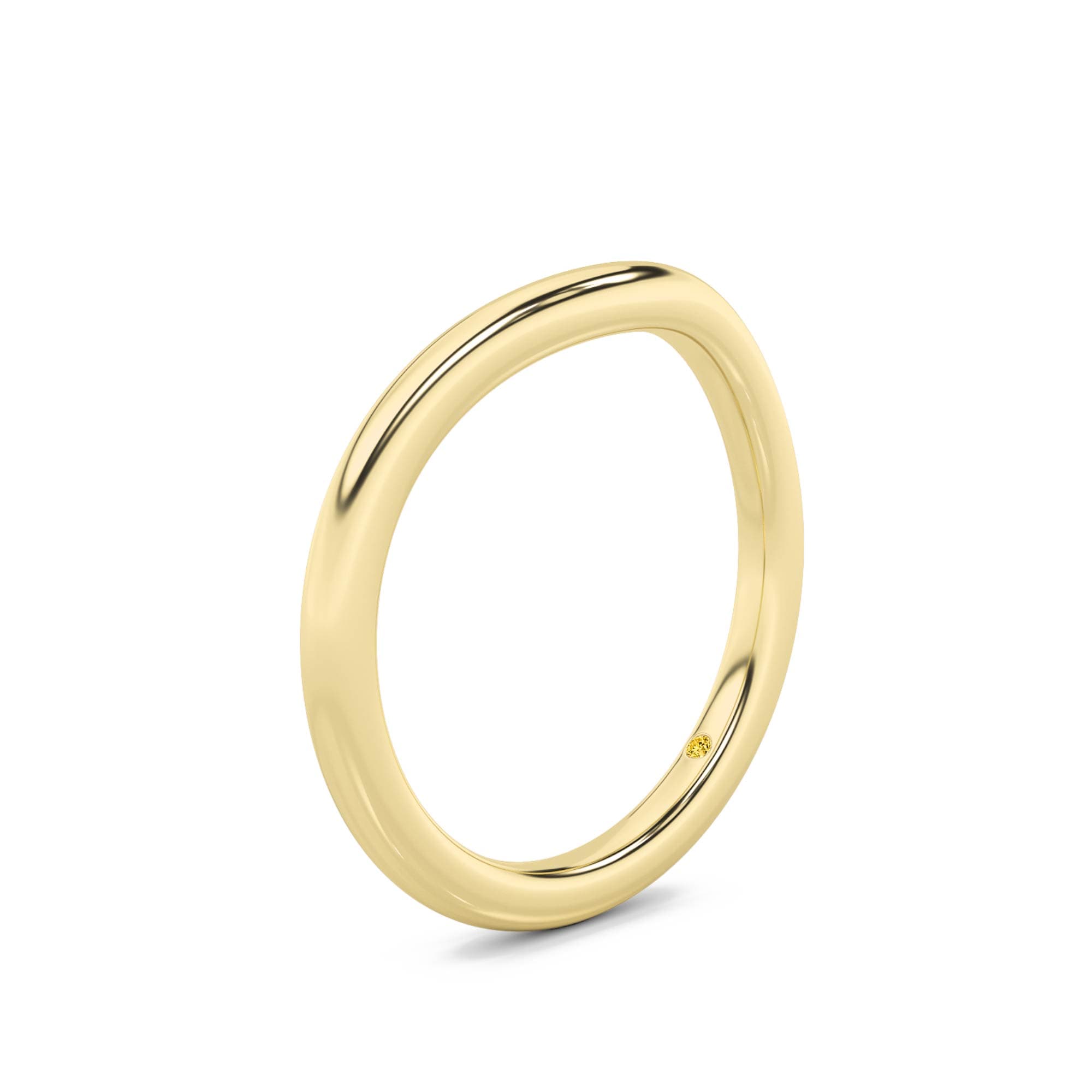 Zola Solid Gold Contour Band - thumbnail 6