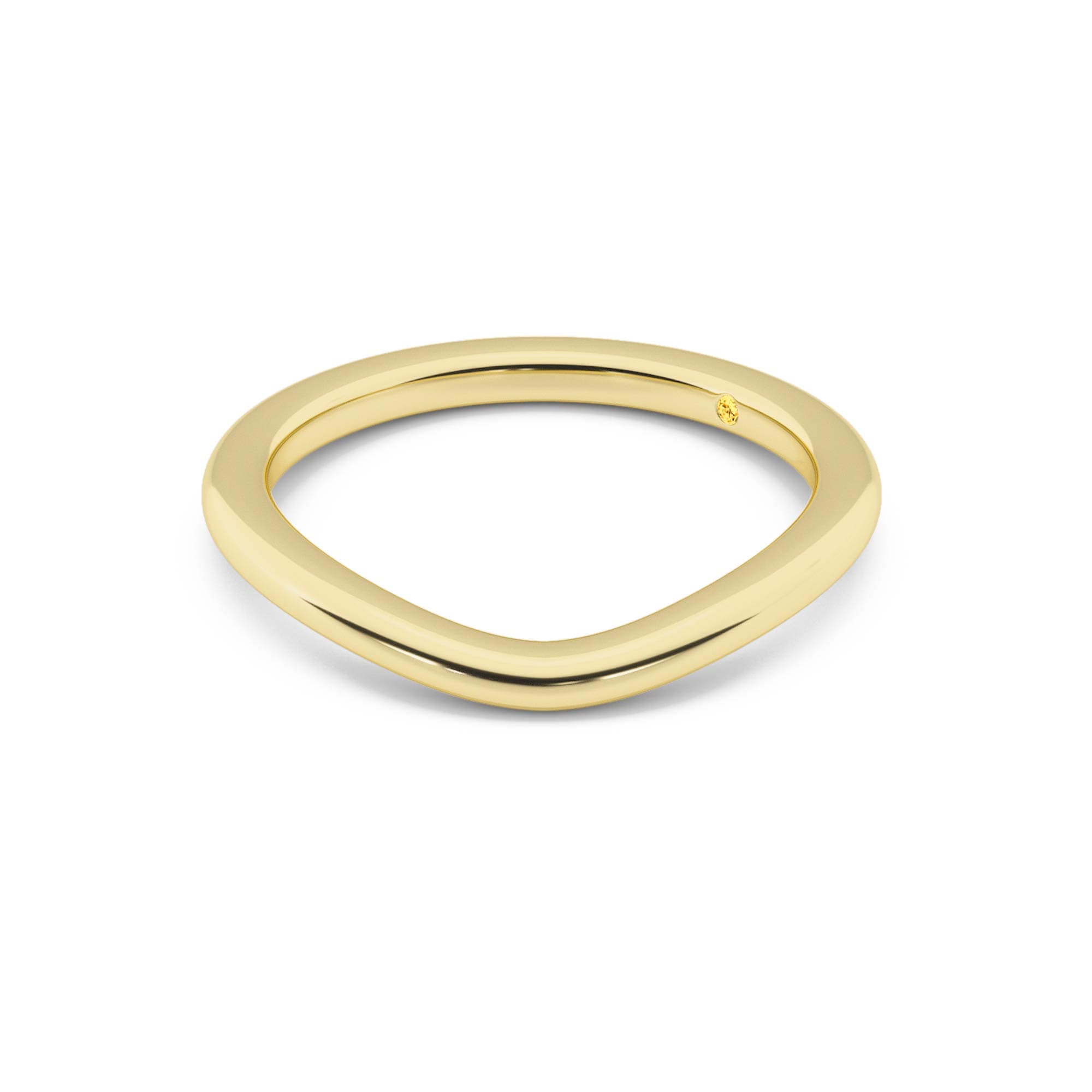 Zola Solid Gold Contour Band - thumbnail 7