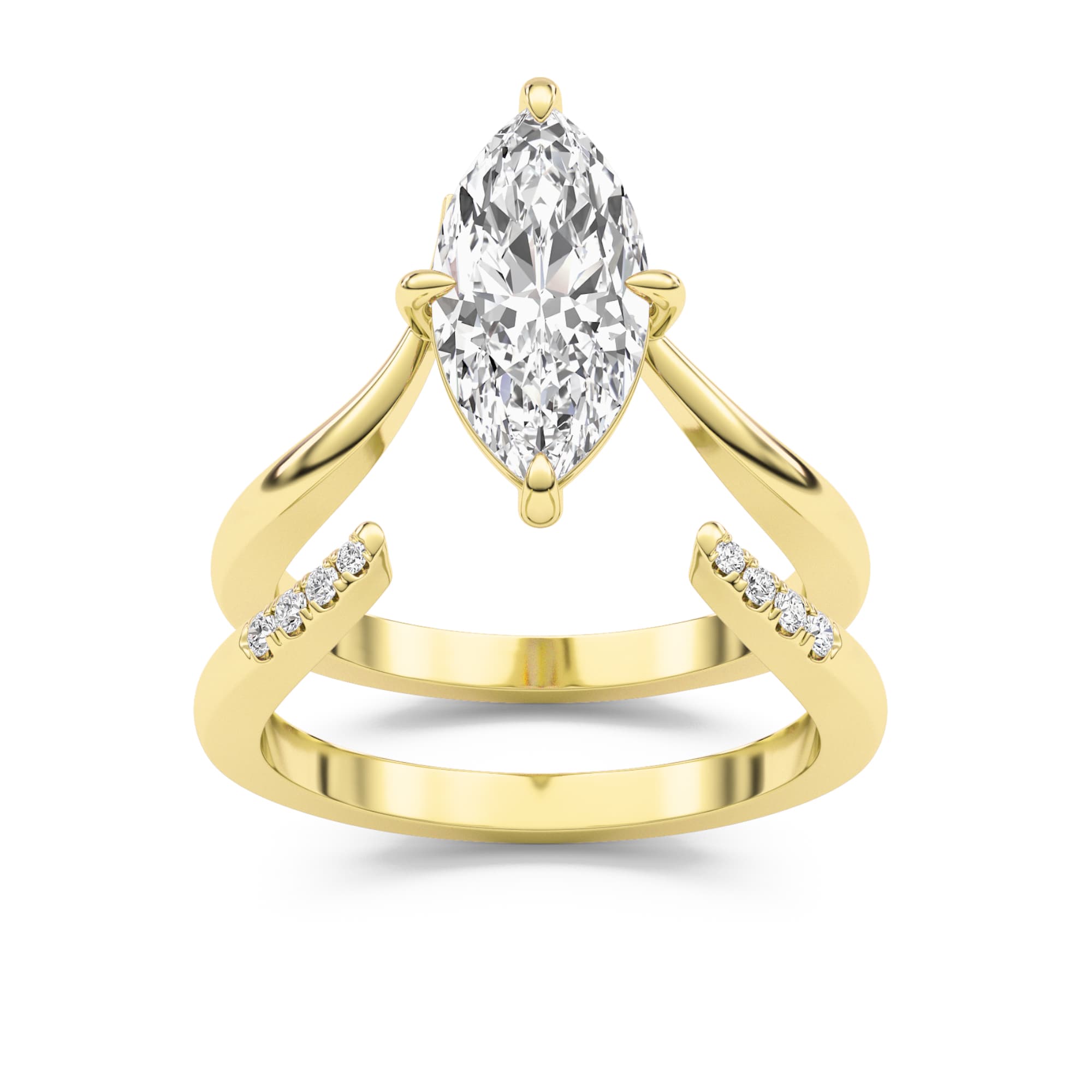 Thalia Engagment Ring with the Thalia Crest Wedding Band - thumbnail 7