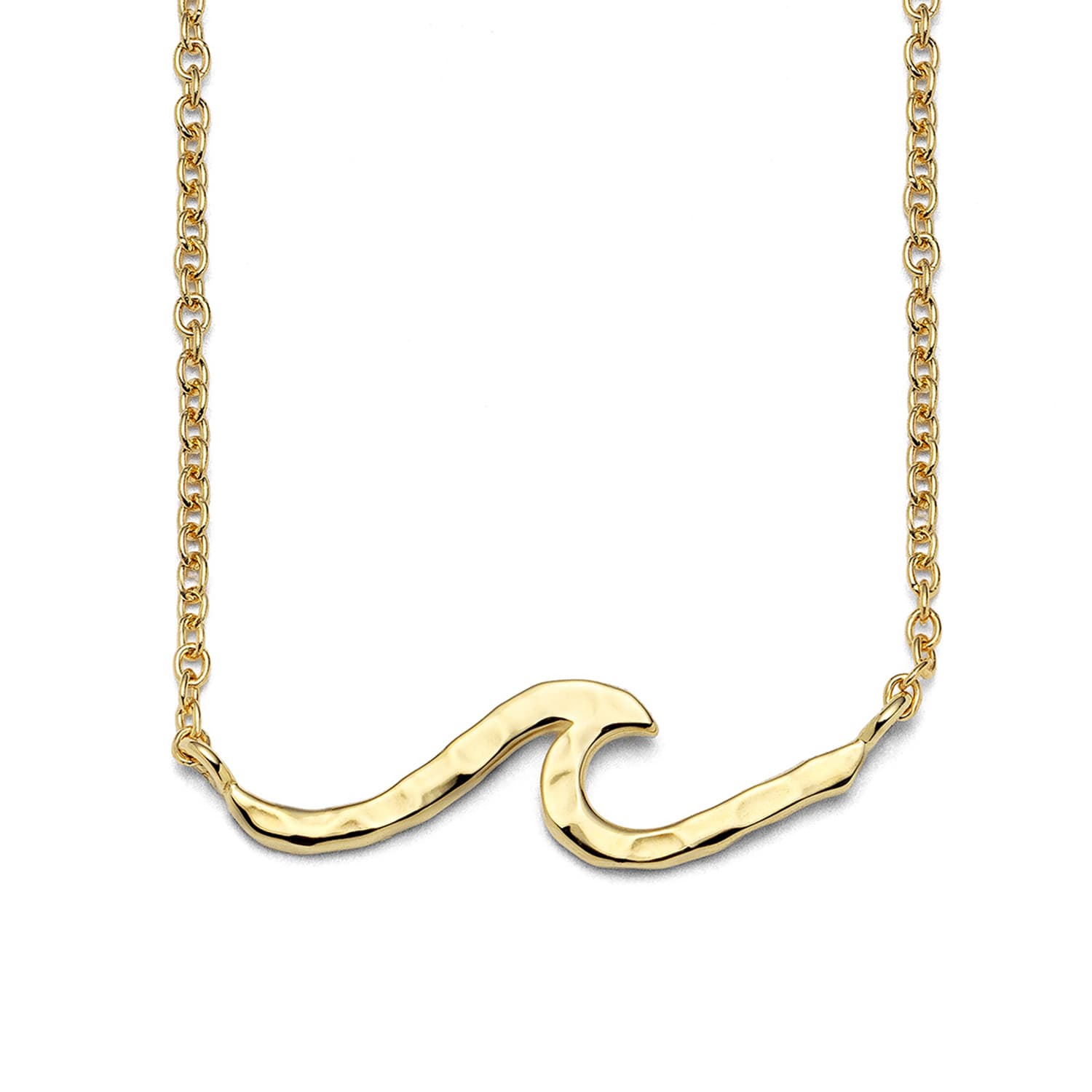 Wave Yellow Gold Necklace