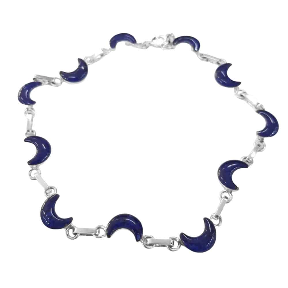 Luna Chained Sterling Silver Big Module Bracelet or Anklet