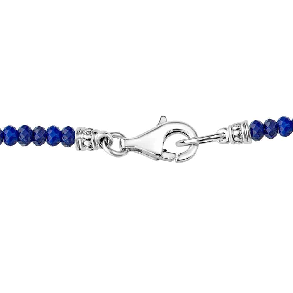 Nerina Sterling Silver and Lapis Lazuli Beads Long Necklace - thumbnail 4