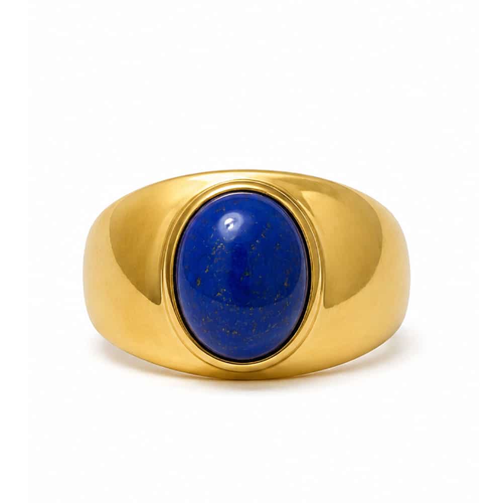 Aster Lapis Lazuli and 18K Gold Chevalier Ring
