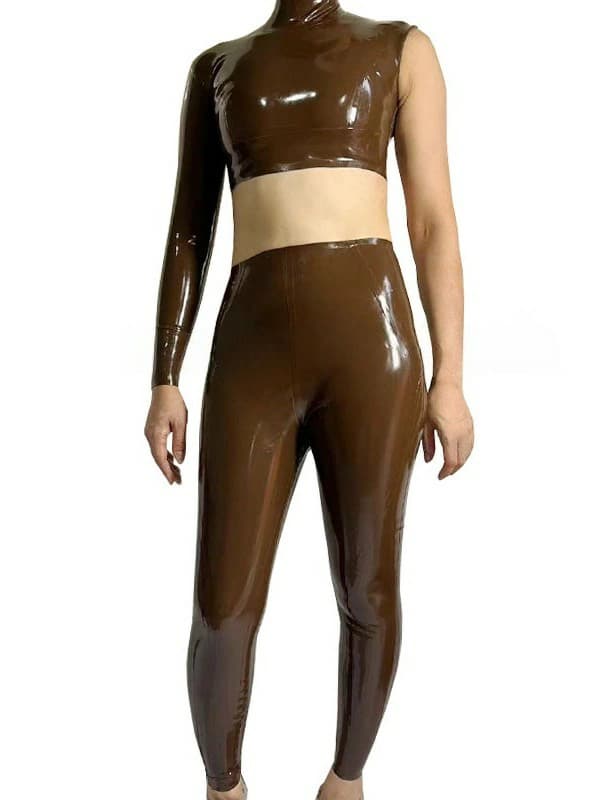 Latex Asymmetrical-Sleeve Heart Cutout Set