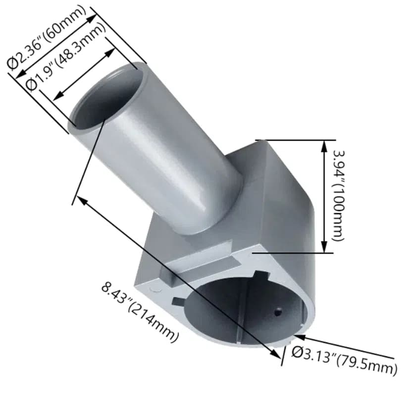 Cobra Head 90 Degree Slip Fitter