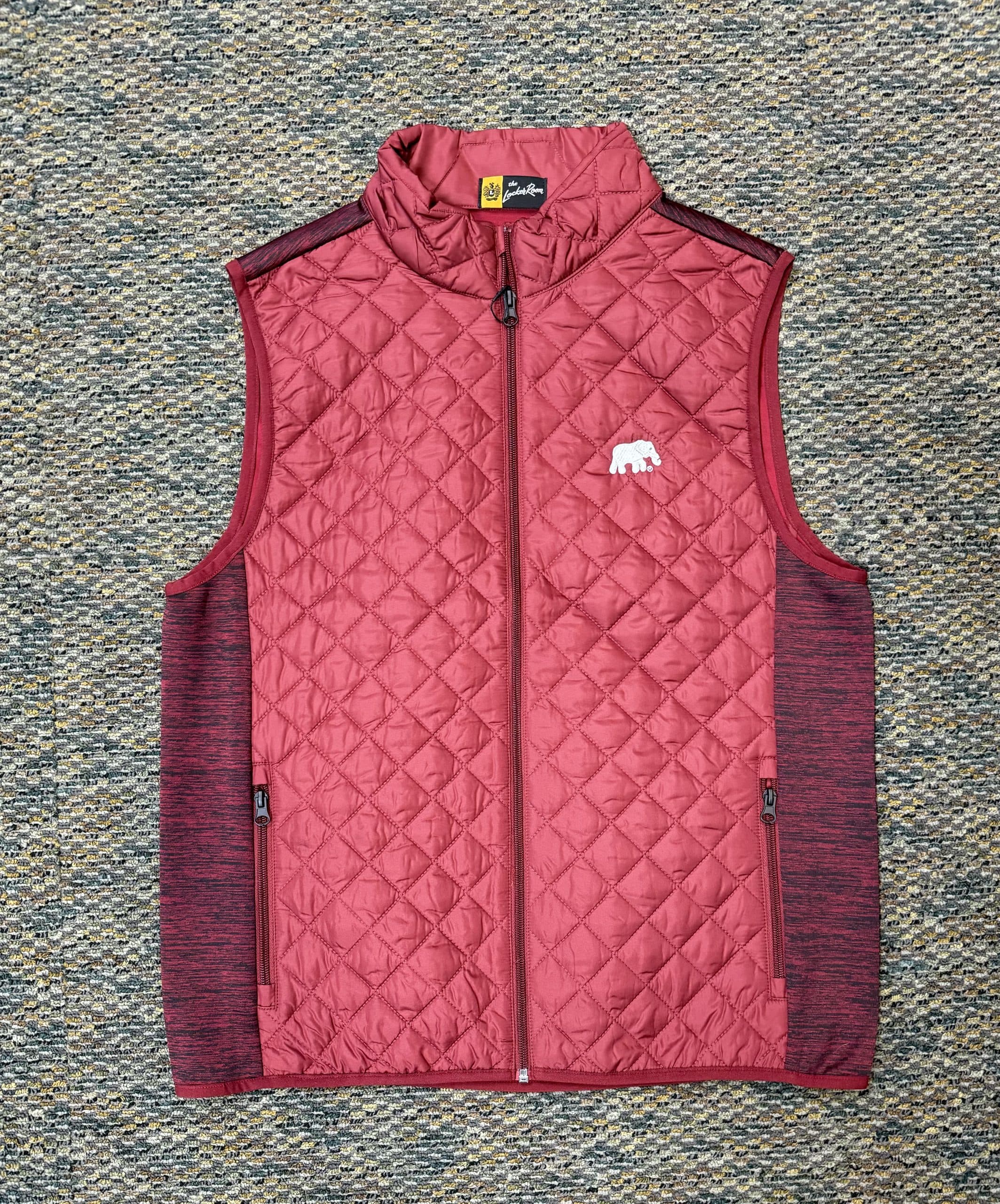 Locker Room Crimson Quilted Elephant Vest