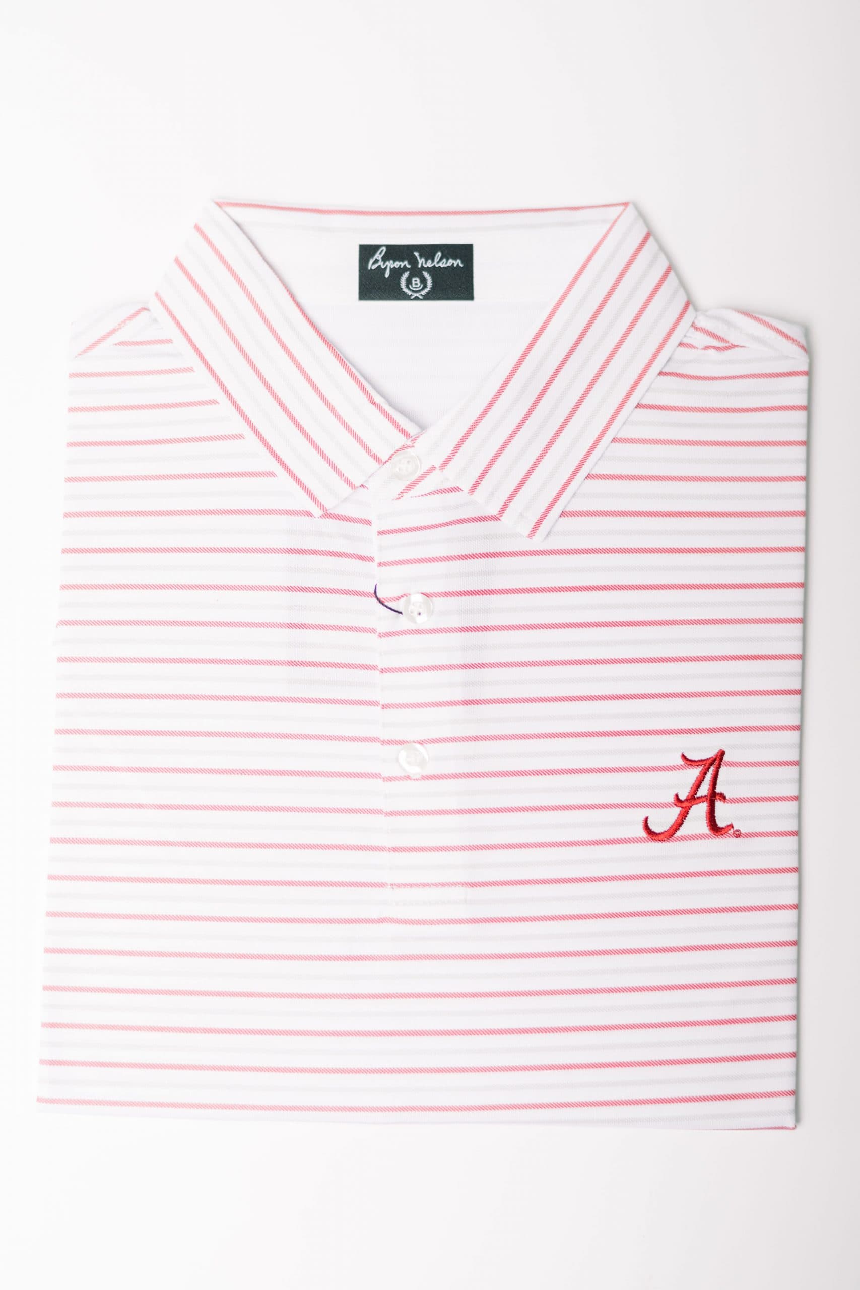 White Double Stripe Script “A” Knit