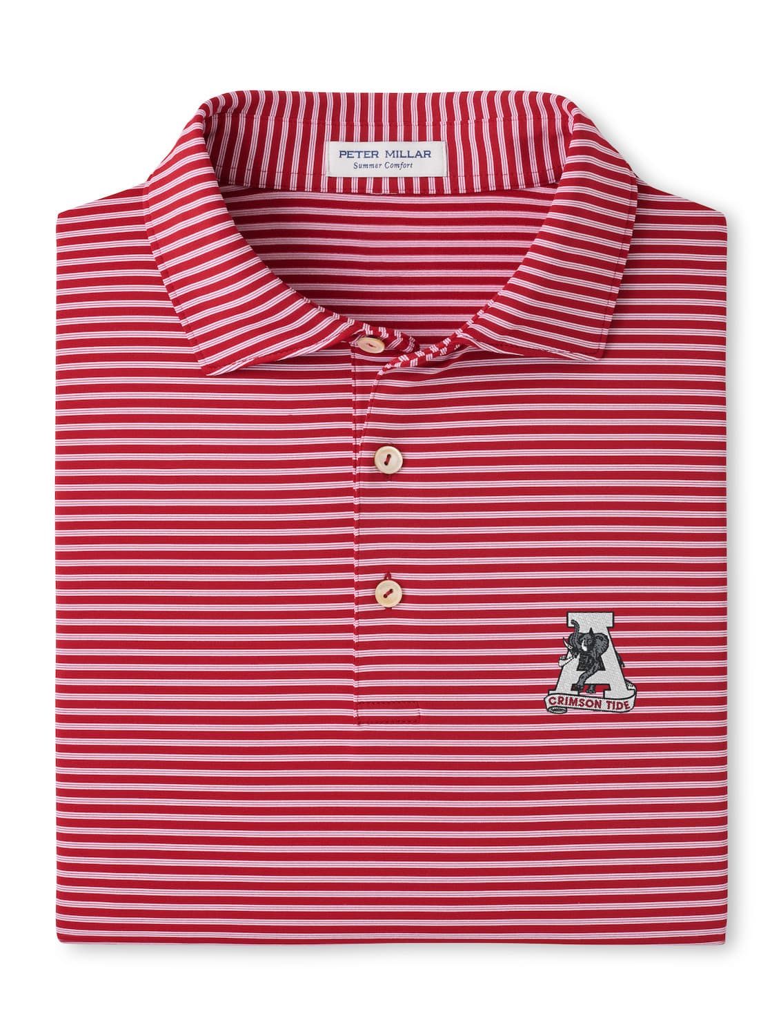 Peter Millar Crimson Tiebreaker Stripe Vault “A” Polo