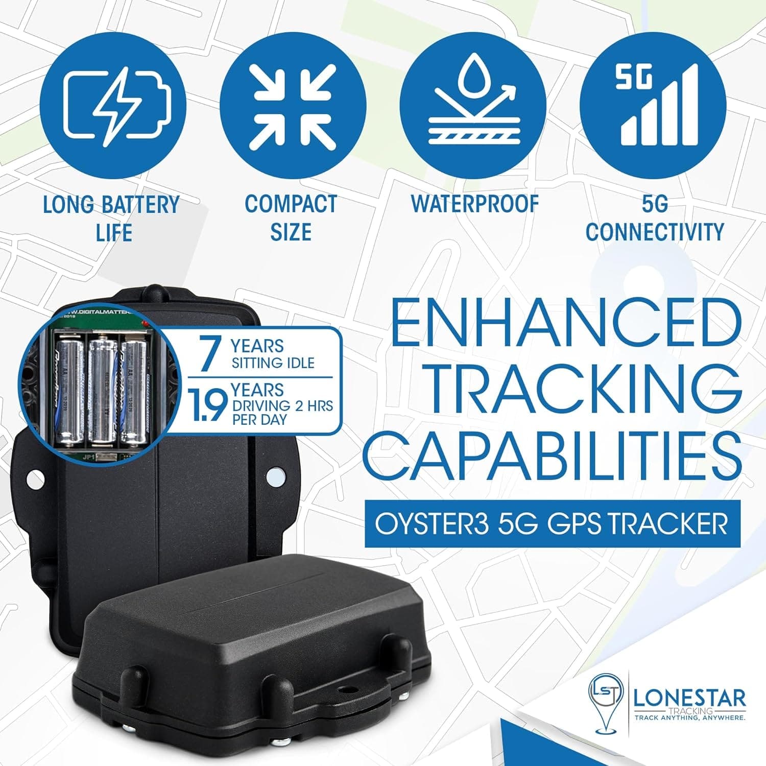 Oyster3 4G/5G Waterproof Battery Powered GPS Tracking Device - thumbnail 5