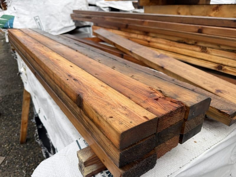 2X4 Western Red Cedar Smooth 1 FACE – Falldown Grade